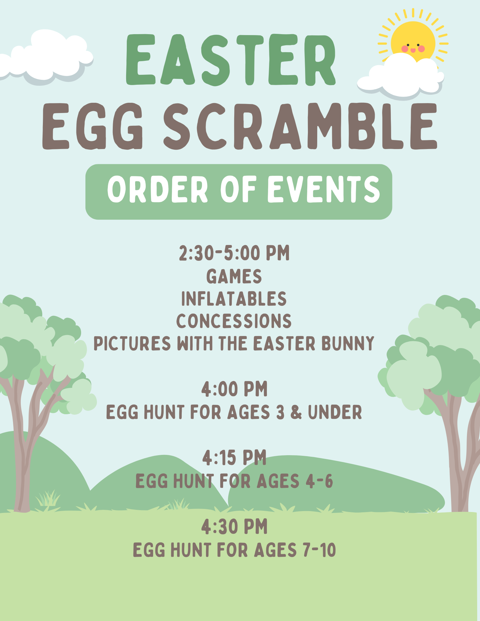EASTER 2026 order of events