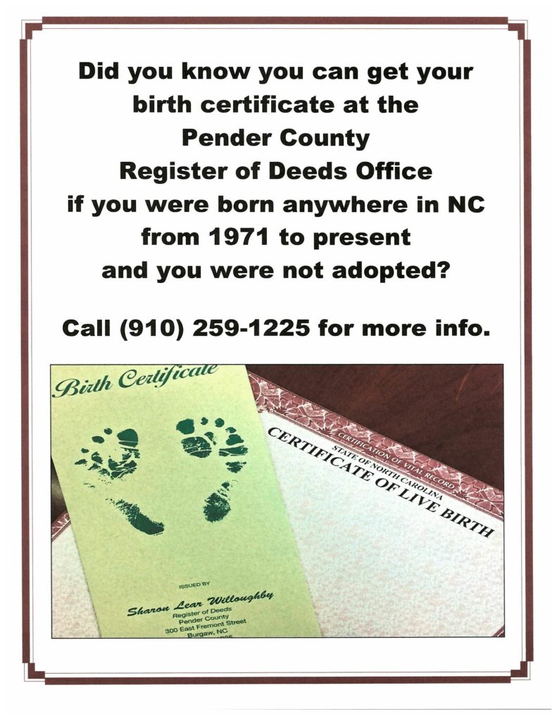 NC Birth Certificates