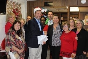 Pender Education Partnership presented 27 Pender County School educators and staff with checks for $400 each
